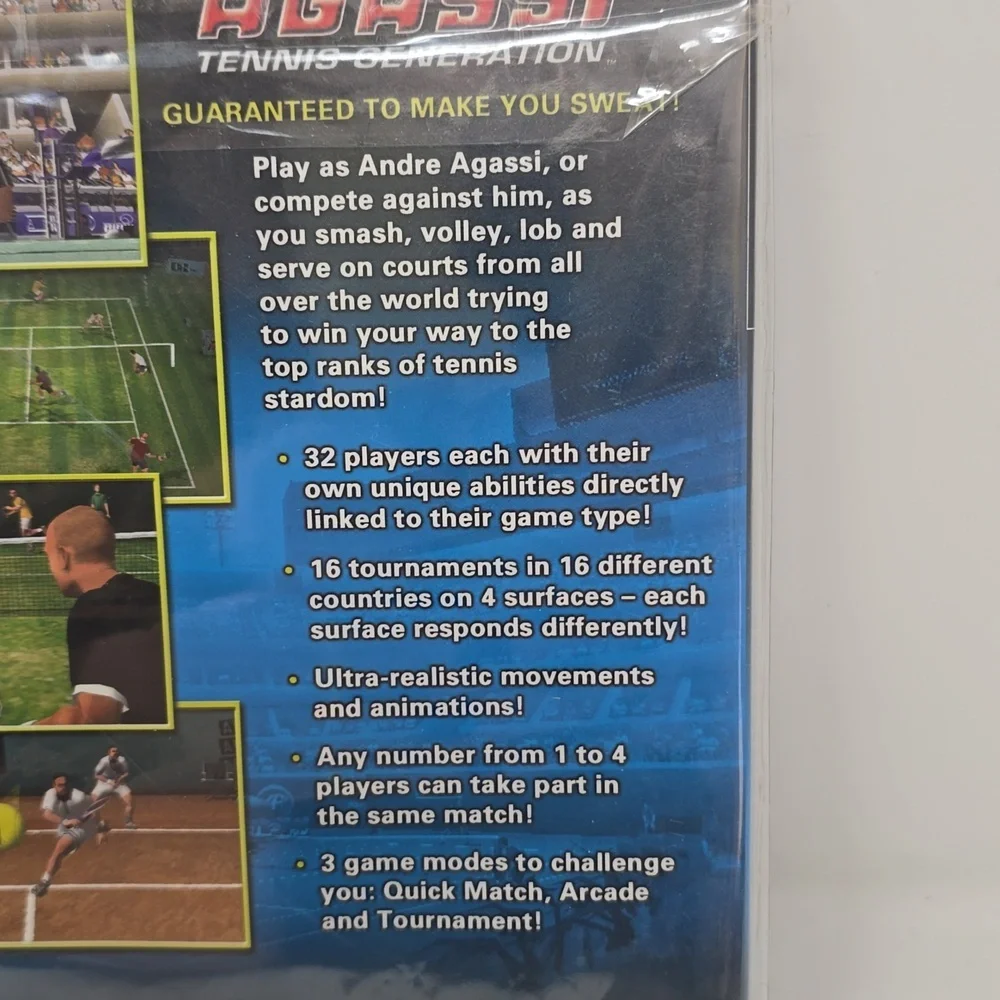 Agassi: Tennis‎ Generation (PlayStation 2 PS2) CIB video game